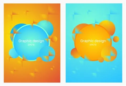 Creative design of a flyer, banner, or brochure. Color bright background Stock Illustration