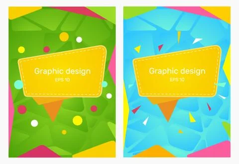 Creative design of a flyer, banner, or brochure. Color bright background Stock Illustration