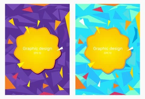 Creative design of a flyer, banner, or brochure. Color bright background Stock Illustration
