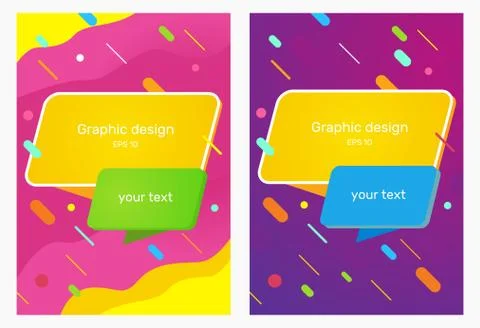 Creative design of a flyer, banner, or brochure. Color bright background Stock Illustration