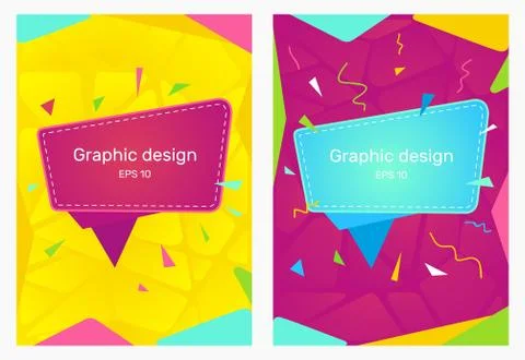 Creative design of a flyer, banner, or brochure. Color bright background Stock Illustration