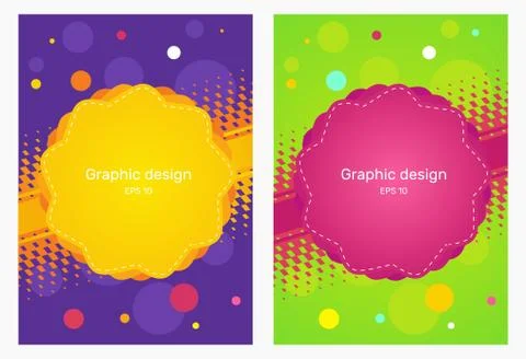 Creative design of a flyer, banner, or brochure. Color bright background Stock Illustration
