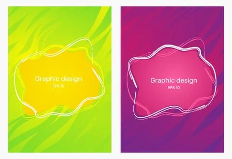 Creative design of a flyer, banner, or brochure. Color bright background Stock Illustration