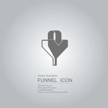Creative design of the funnel. Isolated on grey background. Stock Illustration