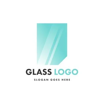 Creative design glass logo template Stock Illustration
