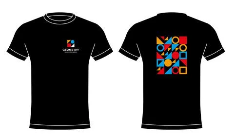 Creative design of graphic elements and shapes, layout for textiles, t-shirt  스톡 일러스트