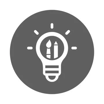 Creative, design icon. Gray vector graphics. Illustrazione stock