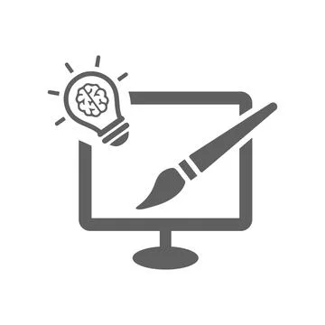 Creative design icon. Gray vector graphics. イラスト素材