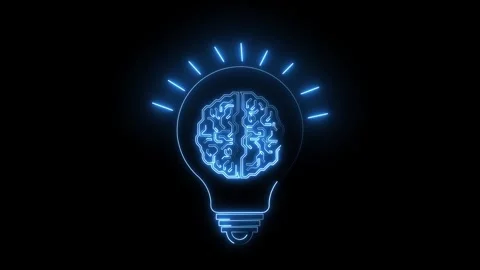 Creative design innovation tools combine neural circuit networks inside bul.. Stock Footage 340998692