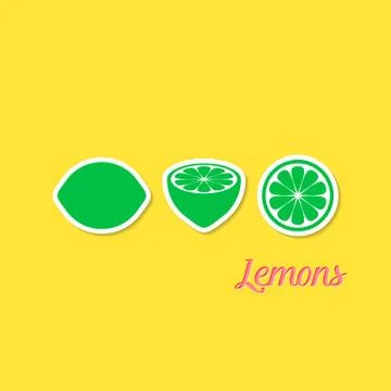 Creative design with lemons Stock Illustration