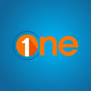 Creative design letter ONE with number 1 Stock Illustration