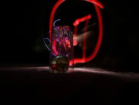 Creative design of orange lights Stock Photos