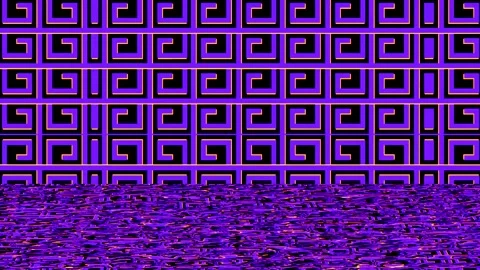 Creative design of a patterned wall with water reflection in a vibrant purp.. Stock Footage 332846312