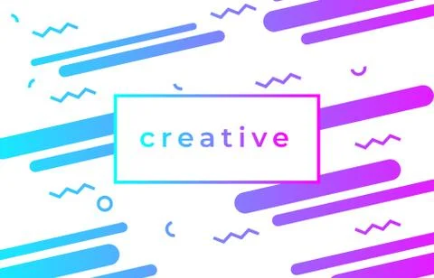 Creative design poster abstract gradient geometric elements background. Geome Stock Illustration