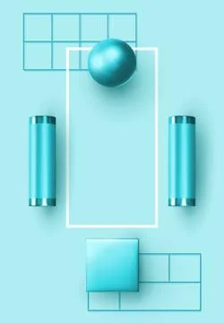 Creative design poster, minimal art trendy vector illustration. Abstract back Ilustración de archivo