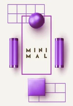 Creative design poster, minimal art trendy vector illustration. Abstract back Ilustración de archivo