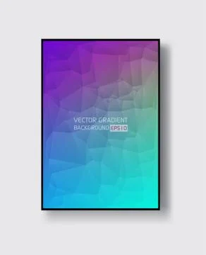 Creative design poster with vibrant gradients. Stock Illustration