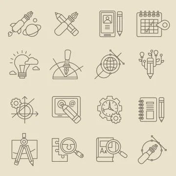 Creative Design Process Concept Stock Illustration