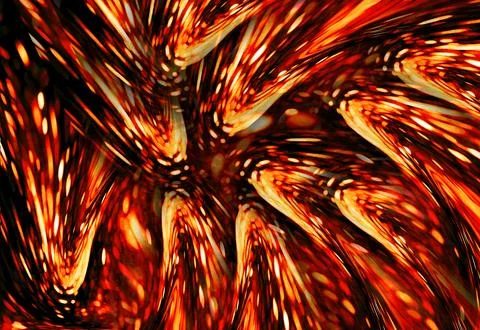 Creative design projectA dramatic abstract composition of glowing fire-like.. Stock Illustration