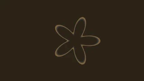 Creative design of a simple flower shape on dark background Stock Footage 339591033