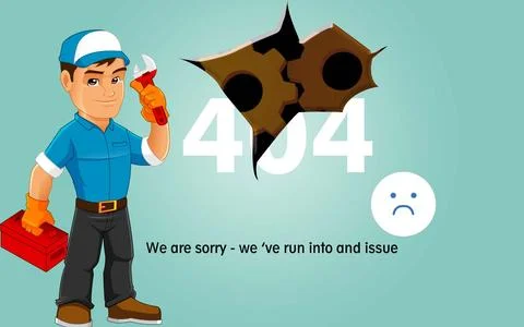 Creative designed 404 erorr page Stock Illustration