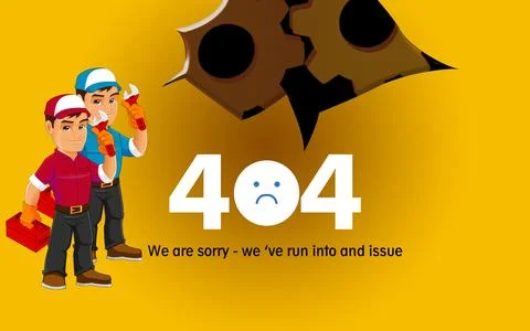Creative designed 404 erorr page for a website Stock Illustration