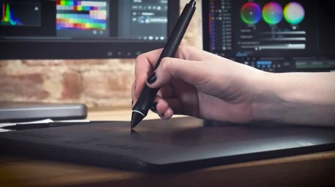 Creative designer working on an art project Stock Footage 62241398