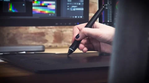 Creative designer working on an art project Stock Footage 62241411