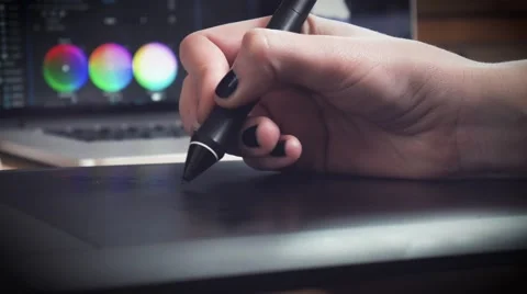 Creative designer working on an art project Video stock 62241416