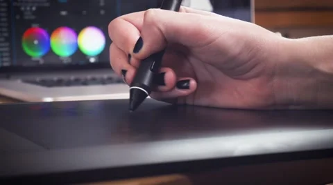 Creative designer working on an art project Stock Footage 62241428