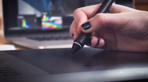 Creative designer working on an art project Stock Footage 62241435