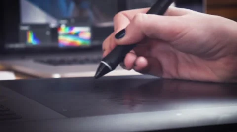 Creative designer working on an art project Stock Footage 62241450