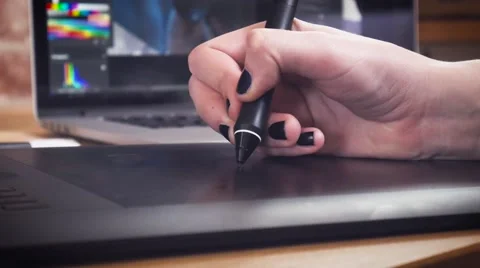 Creative designer working on an art project Stock Footage 62241470