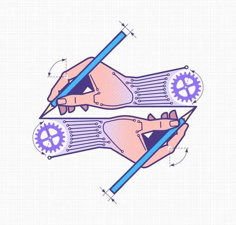 Creative Designing &amp; Engineering Stockillustratie