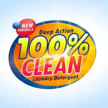 Creative detergent packaging product design template Stock Illustration