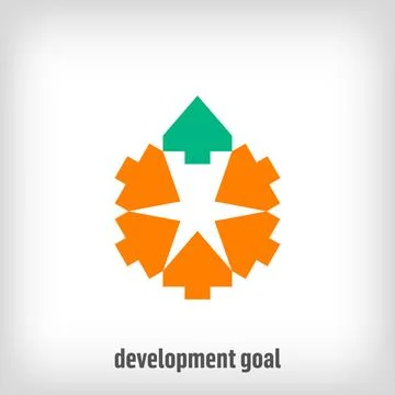 Creative development and education rise logo. Stock Illustration