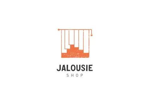 Creative development jalousie shop logo Illustrazione stock