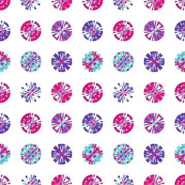 Creative Digital pixels in circle form vector seamless pattern. tiny squares  Stock Illustration