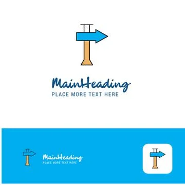 Creative Direction board  Logo Design. Flat color Logo place for Tagline. Vec Stock Illustration