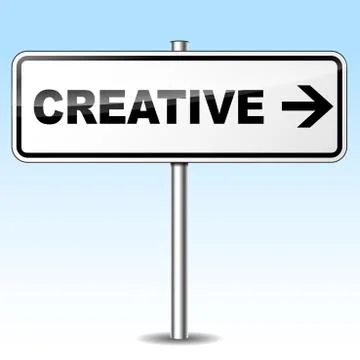 Creative direction sign Stock Illustration