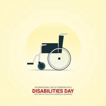 Creative Disabilities Day ads design. International Day of Persons with Dis.. Stock Illustration