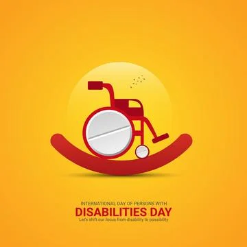 Creative Disabilities Day ads design. International Day of Persons with Dis.. Stock Illustration