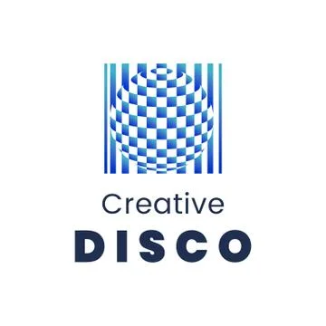 Creative disco logo. Template modern element for business identity and branding Stock Illustration