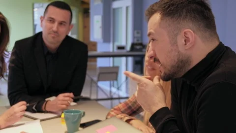 Creative discussion at the office Stock Footage 94834658