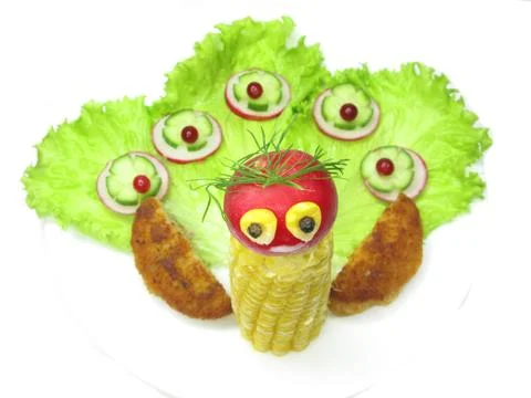 Creative dish with vegetables Stock Photos