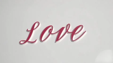 Creative display of love in modern art with captivating lettering design Stock Footage 296925641