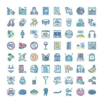 Creative diverse doodle icons collection with various concepts Stock Illustration