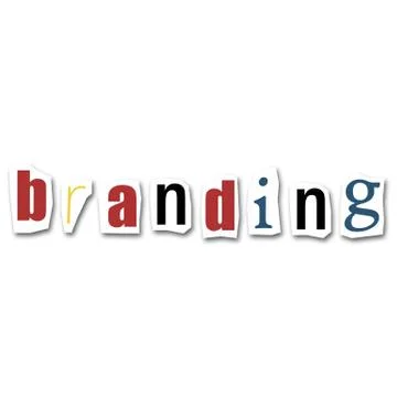 Creative divided word - branding Stock Illustration