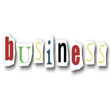 Creative divided word - business Stock Illustration