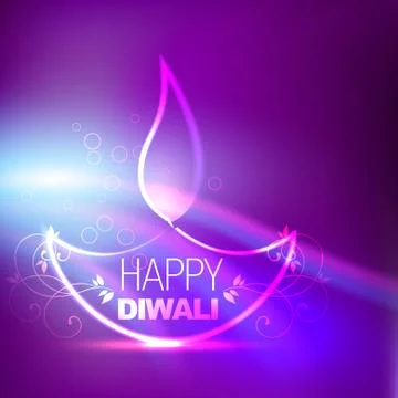 Creative diwali diya Illustrazione stock